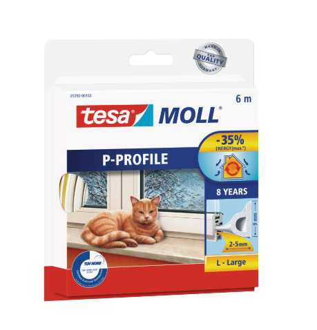 Tesa P profil fehér (05390-00102) 6m x 9mm