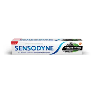 Sensodyne natural white charcoal fluoridos fogkrém, 75 ml
