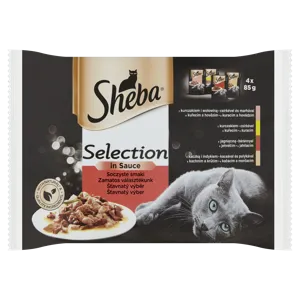 Sheba Selection zamatos választék teljes értékű nedves eledel felnőtt macskáknak 4 x 85 g