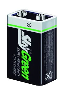 Sky green 9V elem 6F22G 1db 10#