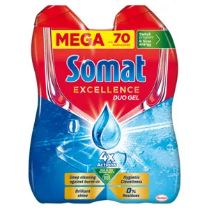 Somat excellence duo gel mosogatógép gél grease cutting lemon ml 2x630