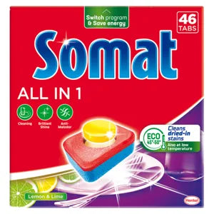 Somat mosogató all in & lime gépi tabletta 1 lemon 46 db