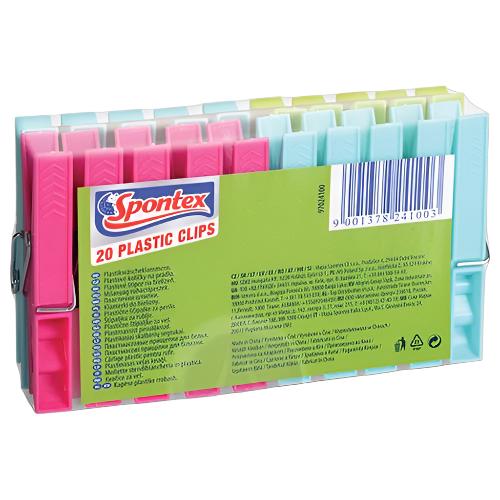 Spontex műanyag ruhacsipesz, 20 db
