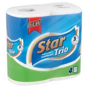 Star Trio Toalettpapír 3 rétegű, 4 tekercs