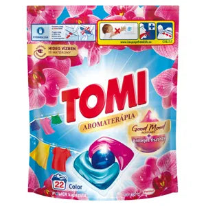 Tomi mosószer kapszula aromaterápia orchidea color power, 22 mosás, 264 g