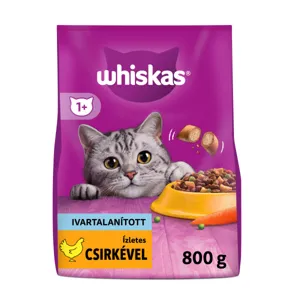 Whiskas csirke macskaeledel száraz 800g