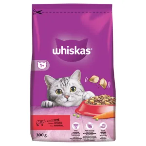 Whiskas marhahúsos és májas száraztáp 300g