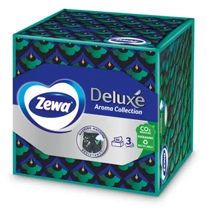 Zewa Deluxe 3 rétegű dobozos Papírzsebkendő Aroma Collection 60db