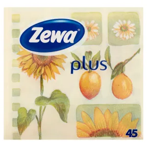 Zewa Plus napraforgó mintás szalvéta 45 db, 1 rétegű 7322540239645