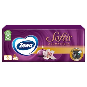 Zewa Softis 4 rétegű Papír zsebkendő Aromathera 10x9db