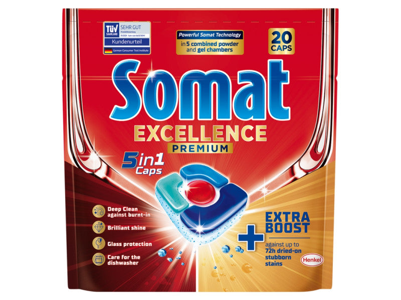 Somat excellence premium 5in1 mosogatógép kapszula 20 wl