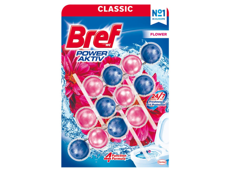Bref Power Aktív TRIO Flower Blossom golyós toalett frissítő 3x50 gr