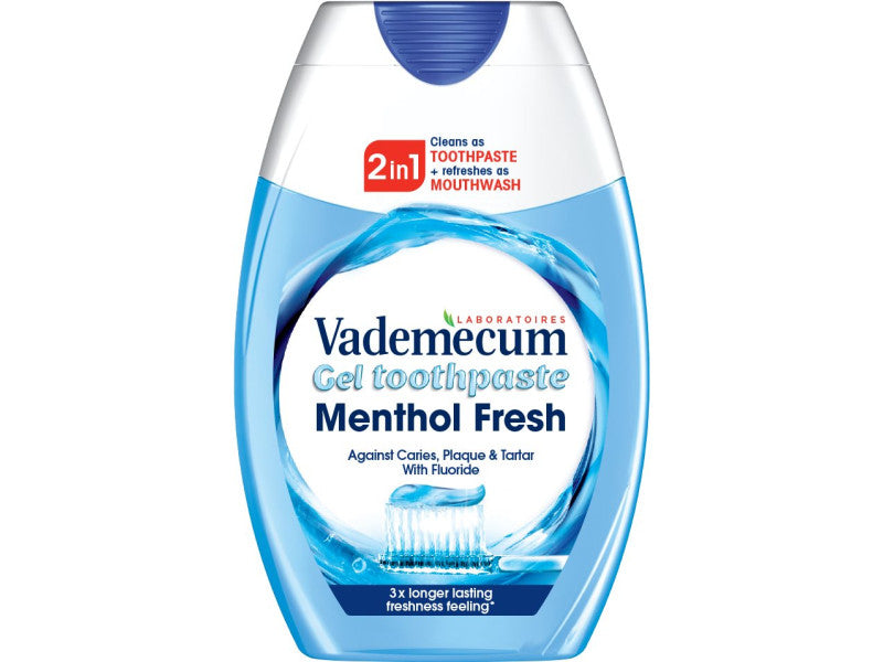 Vademecum 2in1 Menthol Fresh fogkrém+szájöblítő 75ml