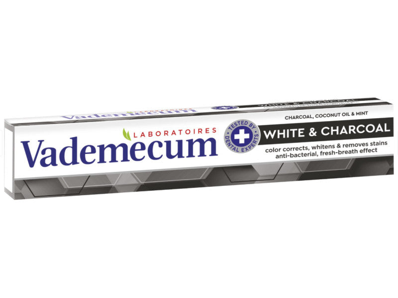 Vademecum Pro White&Charcoal (fekete szénnel) fogkrém 75 ml