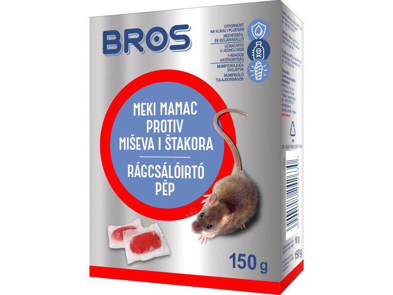Bros rágcsálóirtó pép 29ppm 150 gr (B1639)
