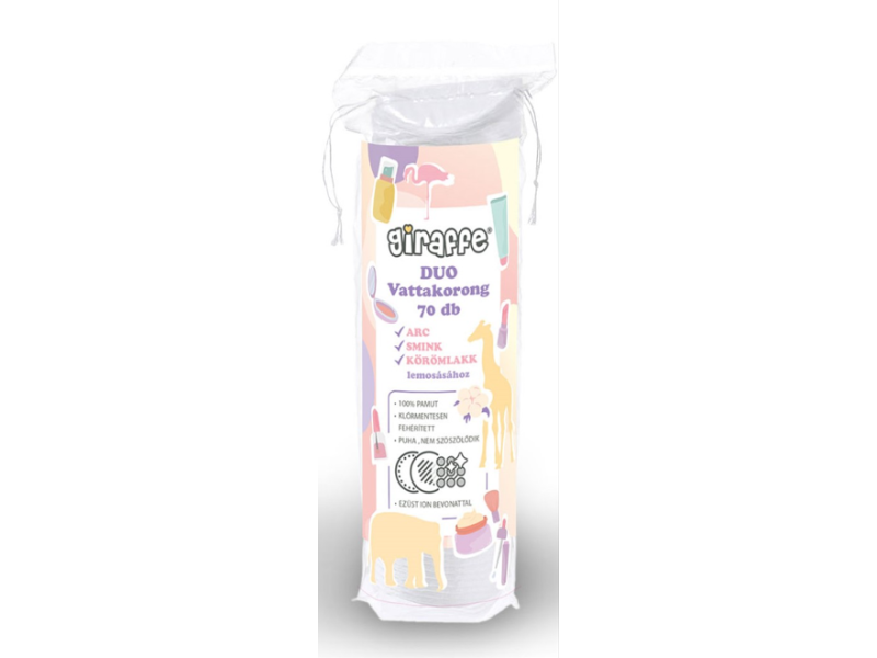 Giraffe vattakorong Duo ezüstionos 70db/csomag