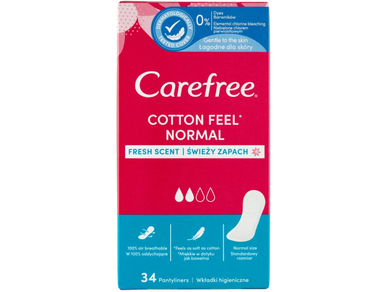Carefree tisztasági betét cotton friss illattal 34 db