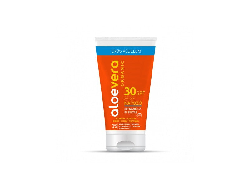 Aloe Vera Organic napozó krém SPF30 150ml arcra és testre