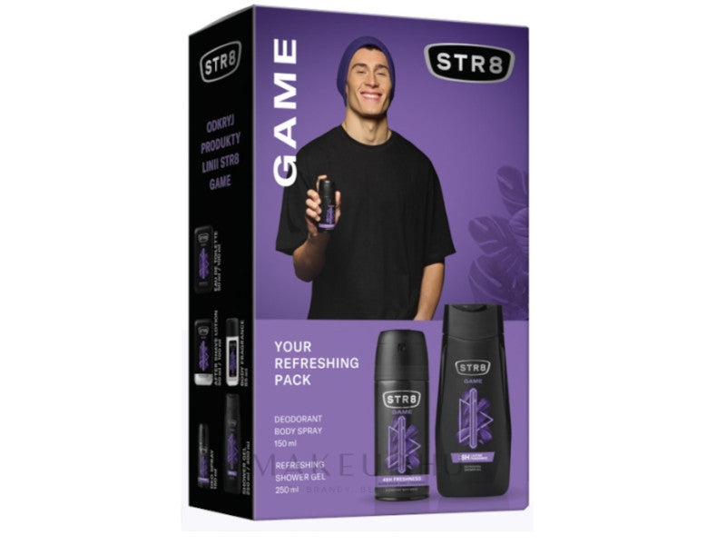 Kozm.cs. STR8 Set Game Tusfürdő 250ml+ Deospray 150 ml