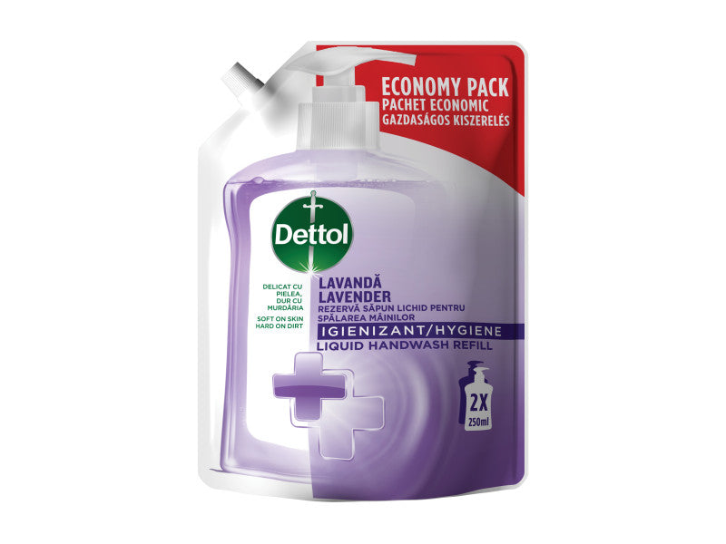 Dettol pumpás folyékonyszappan uántöltő Nyugtató Levendula 500 ml