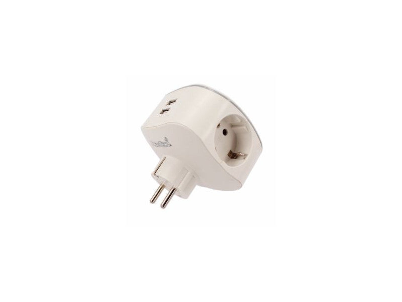 Ultratech hosszabbító 3 dugaljzatos 2 usb töltő aljzattal fehér 16a/250v usb 2x1000ma földelt