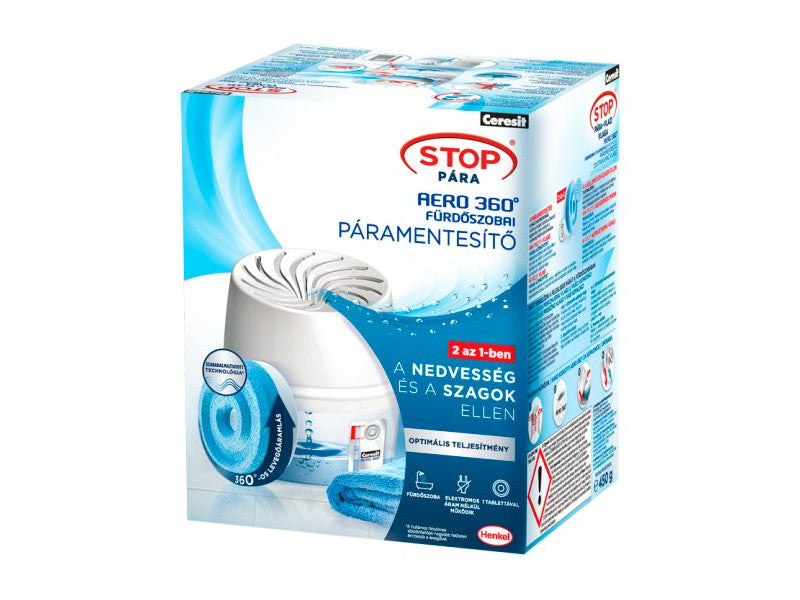 Ceresit Stop Pára AERO 360 készülék fürdőszobai + 1 db 450 gr utántöltő tabletta
