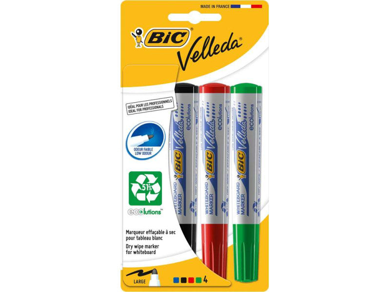 Bic írószer Velleda táblamarker készlet vegyes szín 4db/doboz