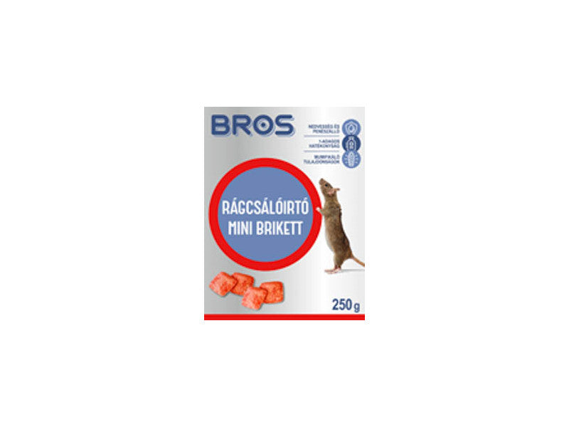 Bros rágcsálóirtó mini brikett 250 gr B1700