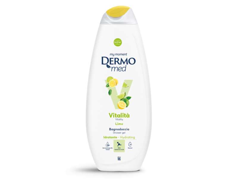 DERMOMED hab-és tusfürdő 650ml Vitality/Lime