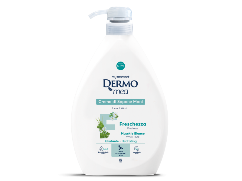 DERMOMED Folyékony szappan (pumpás) 1000 ml Fehér Pézsma