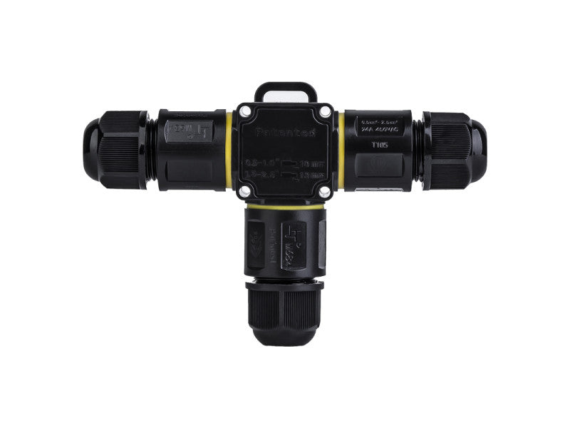 Ultratech tömítőszelencés kábeltoldó gyorscsatlakozós bekötéssel t-alakú 3p 24a/450v~