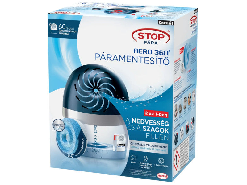 Ceresit Stop Pára AERO 360 készülék + 1 db 450 gr utántöltő tabletta