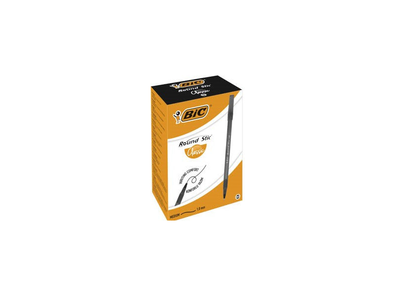 Bic írószer golyóstoll Round Stic Classic kupakos FEKETE 60db/doboz