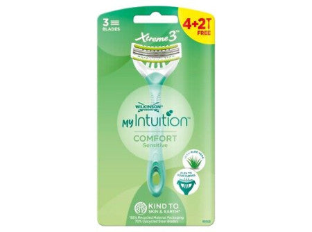 Wilkinson eld.női borotva xtreme3 sensitive 4+2 (zöld)