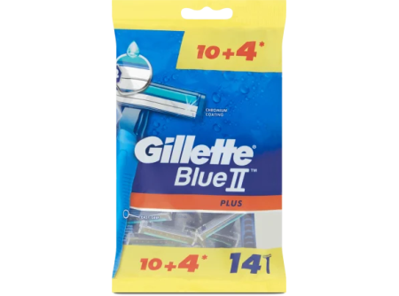 Gillette BlueII Plus 10+4s Ultragrip FÉRFI eld.borotva