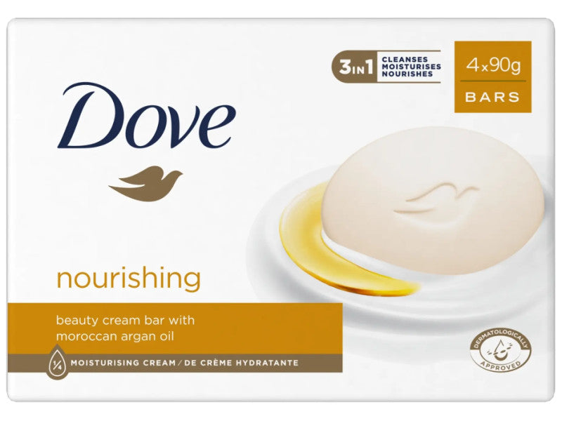 Dove krémszappan Nourishing Marokkói Argánolaj 4x90gr