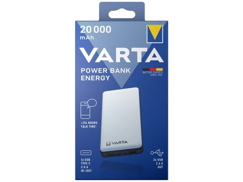 Varta töltő power bank energy 20000mah