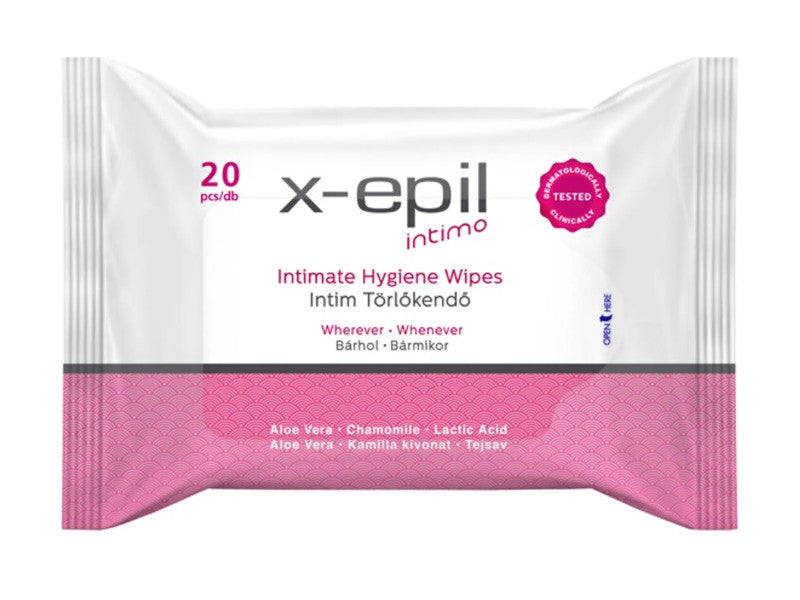 X-Epil intimo intim törlőkendő 20 db