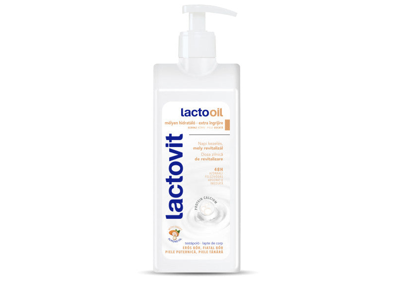 Lactovit Lactooil Mélyen hidratáló Női testápoló Mandula olajjal 400 ml (száraz bőrre)