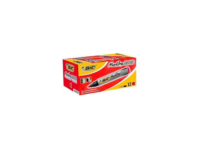 Bic írószer Marker 2000 kerek hegyű piros 12db/doboz