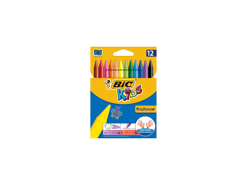 Bic írószer KIDS zsírkréta Plastidecor 12db/csomag
