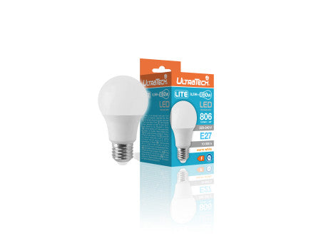 UltraTech LED normál izzó E27 8,5W LITE 806lm 4000K 180° 10000óra