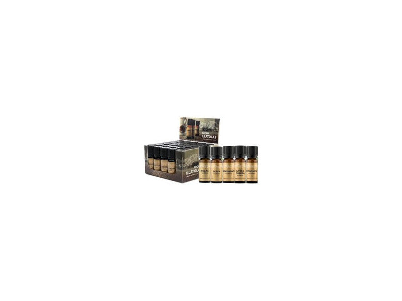 Illóolaj Vegyes kínáló II. 25x10 ml/karton (borsmenta+citromfű+litsea cubeba+relax+teafa) 5x5db