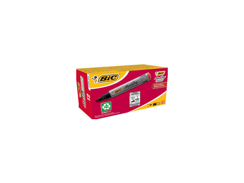 Bic írószer Marker 2300 vágott hegy piros 12db/doboz
