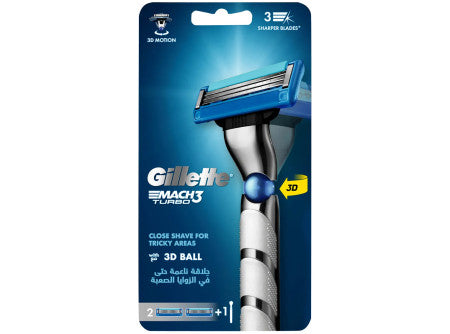 Gillette Mach3 Turbo 3D nyél+ 2 betét