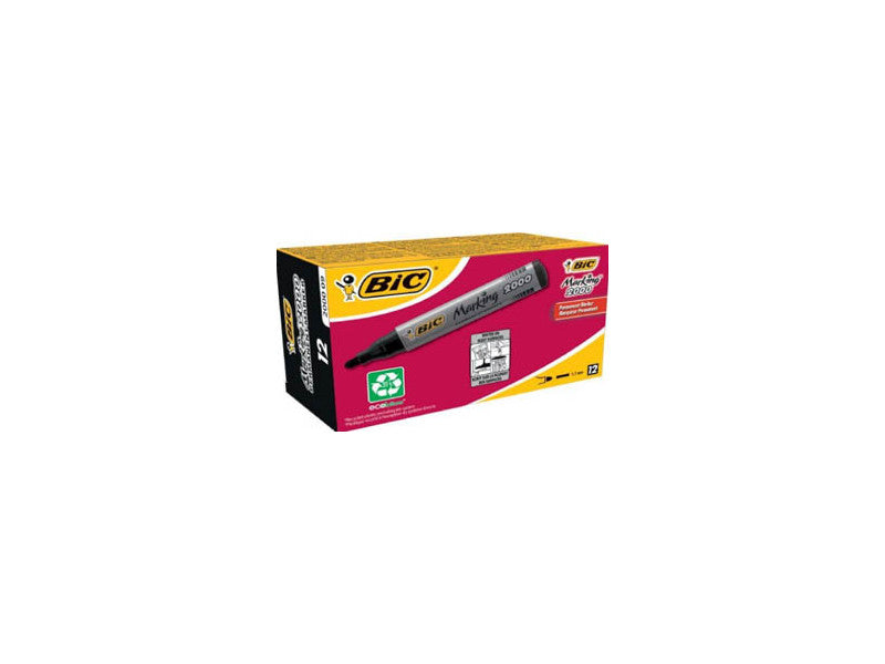 Bic írószer Marker 2000 kerek hegyű fekete 12db/doboz