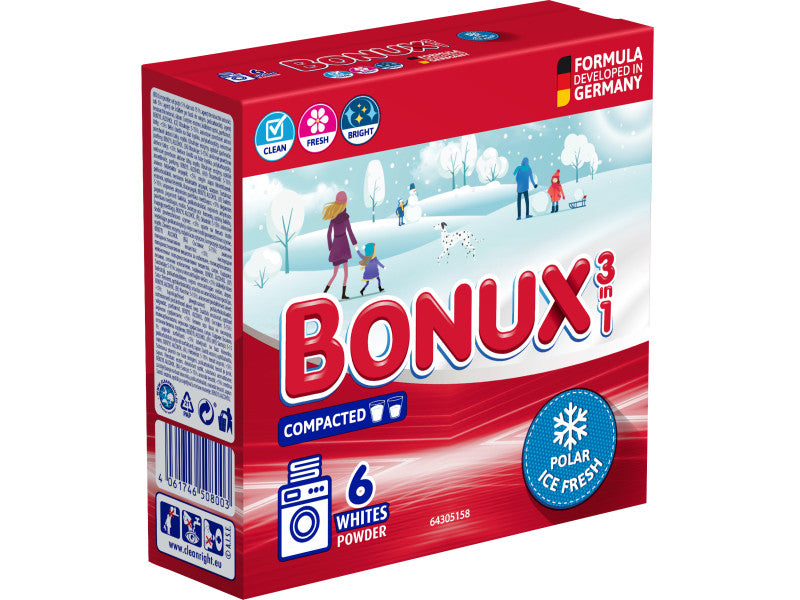 BONUX mosópor fehér Ice Fresh 390gr