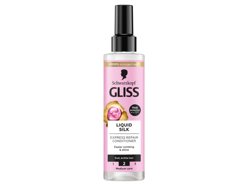 Gliss balzsam Express Repair pumpás Liquid Silk selymes és fényes haj 200 ml