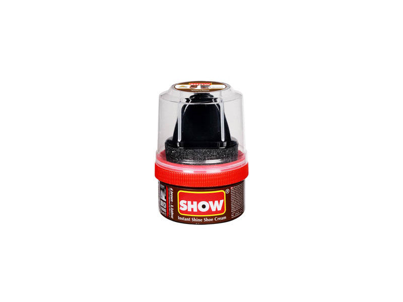 SHOW cipőápoló krém szivaccsal 50 ml - sötétbarna
