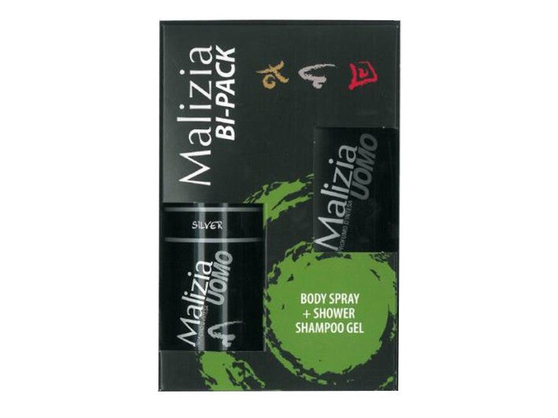 Malizia Uomo Bipack Silver (250 ml tusfürdő+150 ml deospray)
